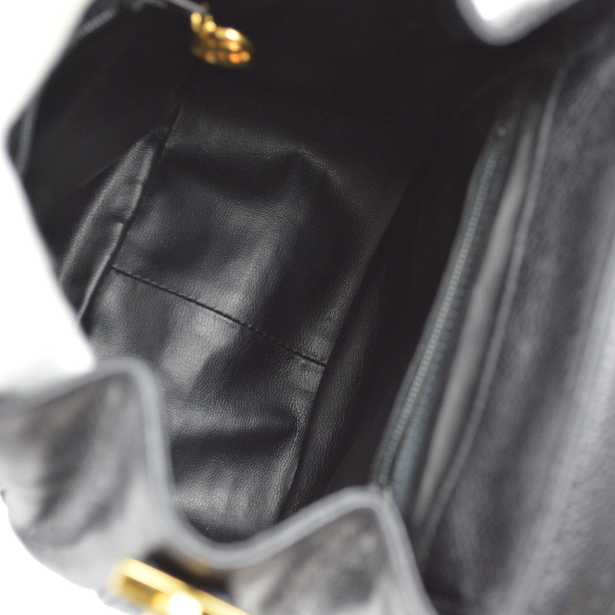 Chanel Chain Shoulder Bag Pouch Black Caviar