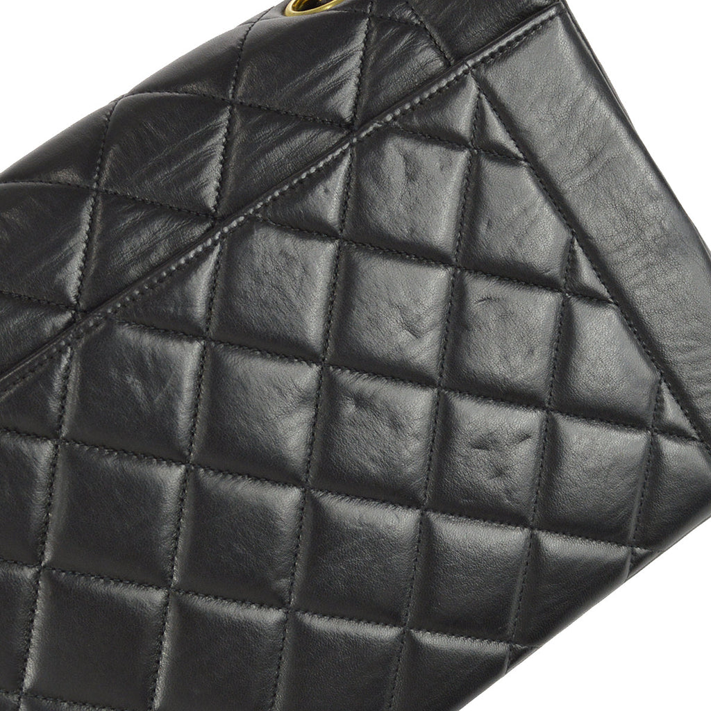 Chanel Medium Diana Chain Shoulder Bag Black Lambskin