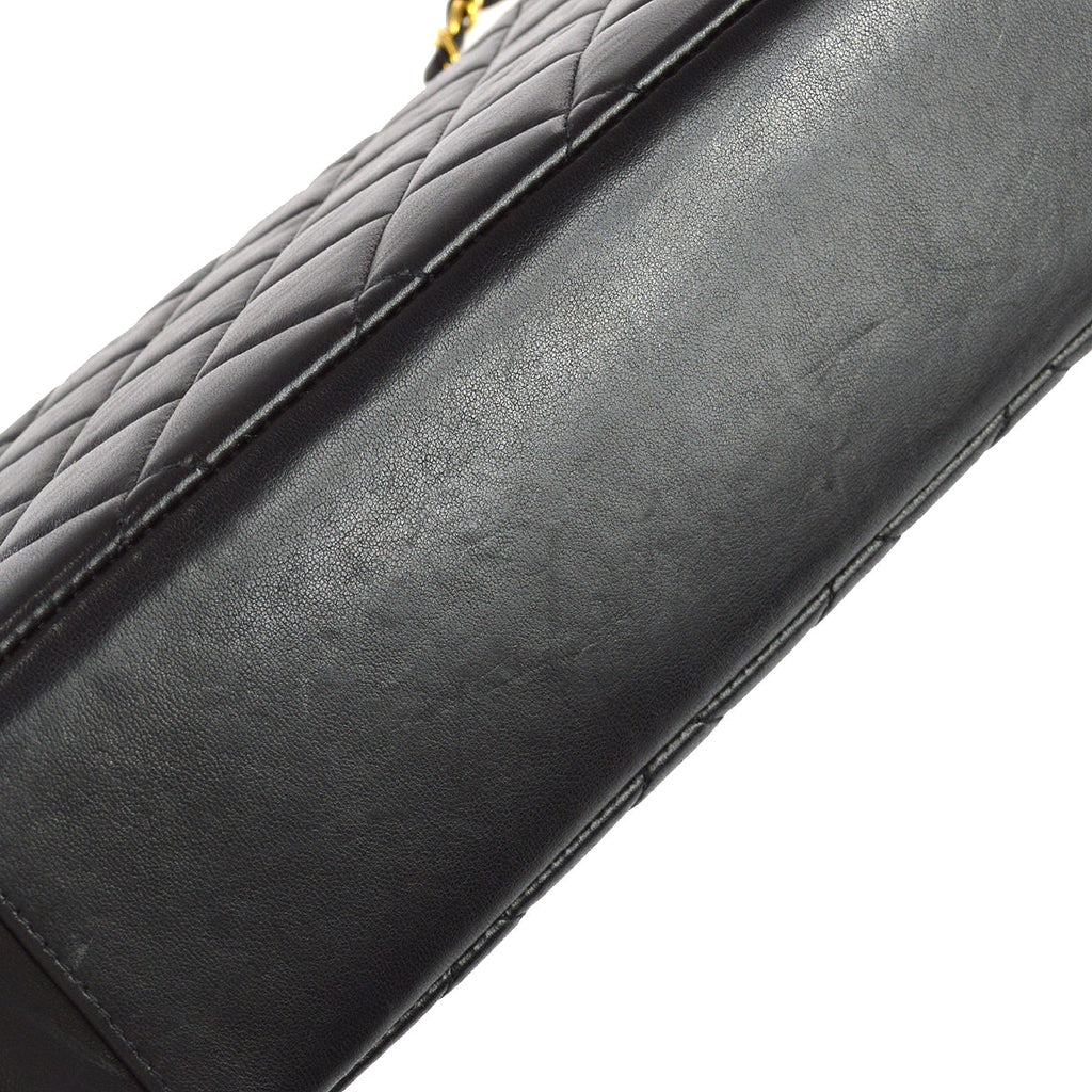 Chanel Medium Diana Chain Shoulder Bag Black Lambskin