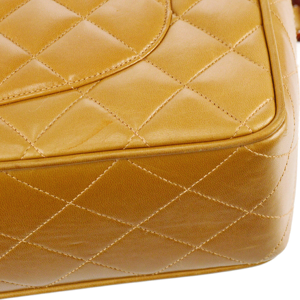Chanel Classic Flap Jumbo Acrylic Shoulder Bag Brown Lambskin