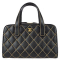 Chanel Wild Stitch Handbag Black Calfskin