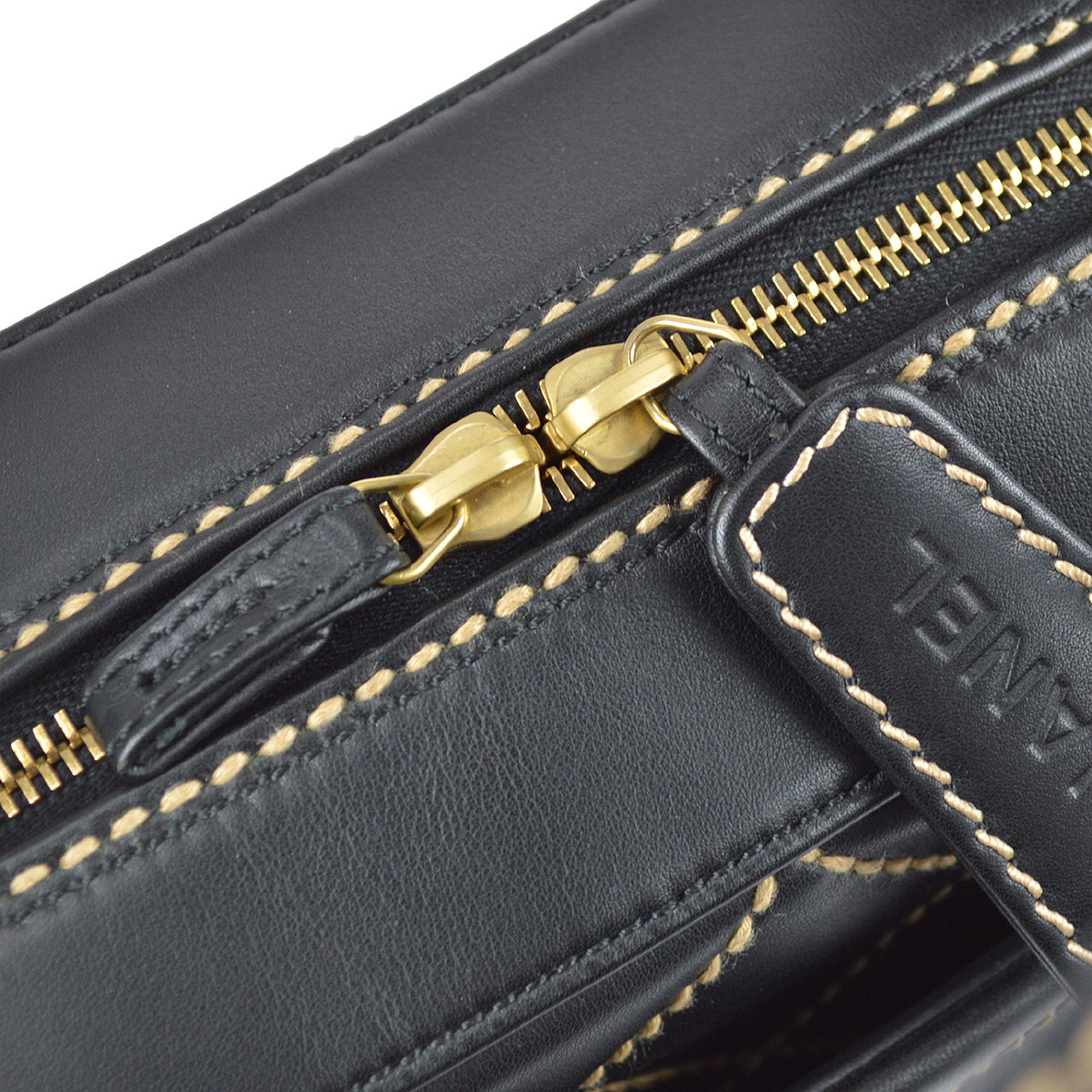 Chanel Wild Stitch Handbag Black Calfskin