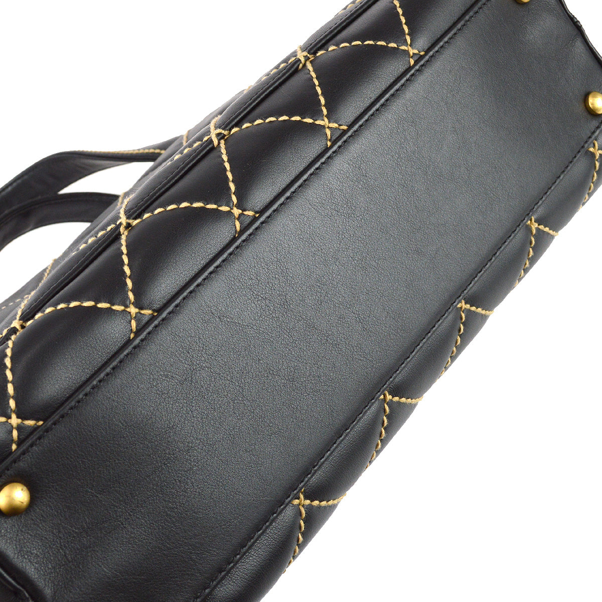 Chanel Wild Stitch Handbag Black Calfskin