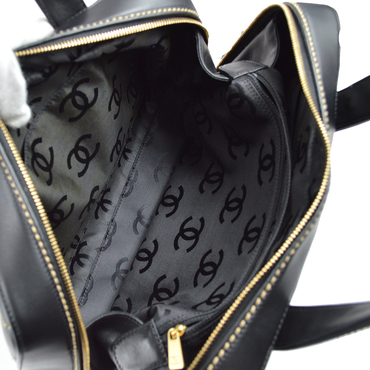 Chanel Wild Stitch Handbag Black Calfskin