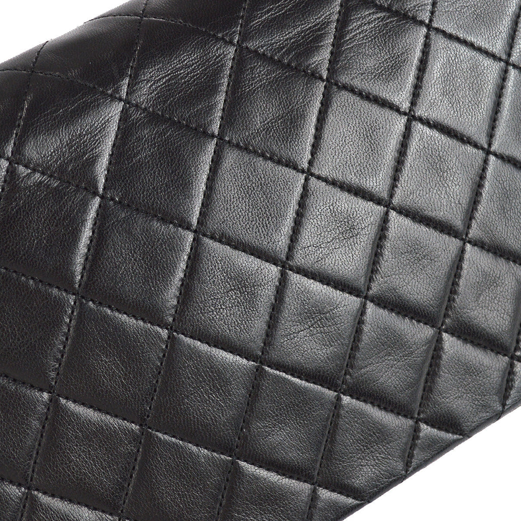 Chanel Full Flap Chain Shoulder Bag Black Lambskin