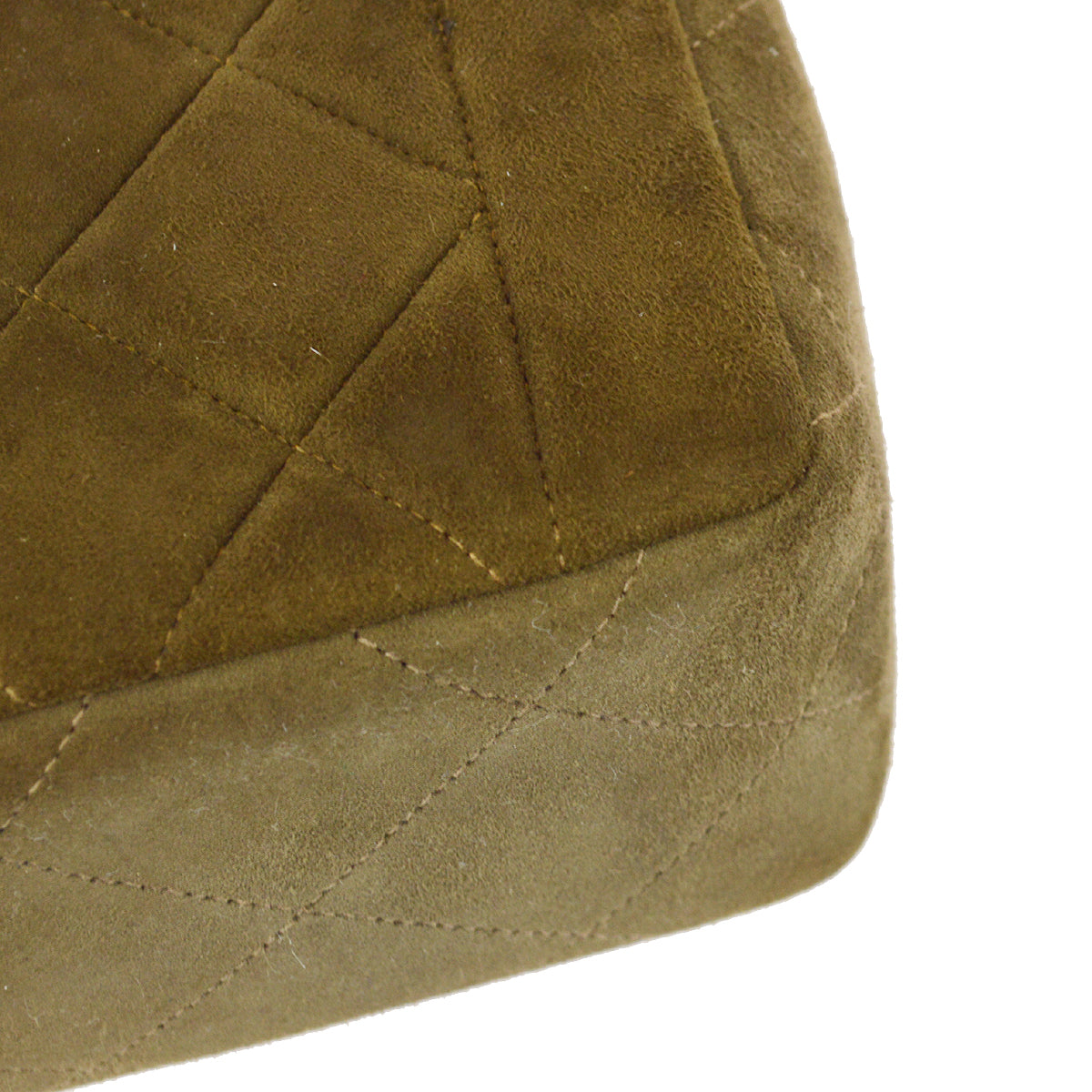 Chanel Classic Flap Double Chain Shoulder Bag Brown Suede