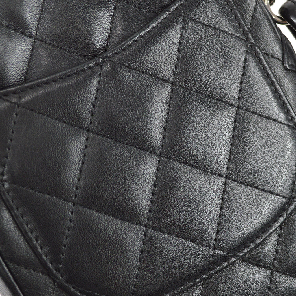 Chanel Cambon Ligne Shoulder Bag Black Calfskin