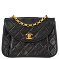 Chanel Classic Flap Bijou Chain Shoulder Bag Black Lambskin
