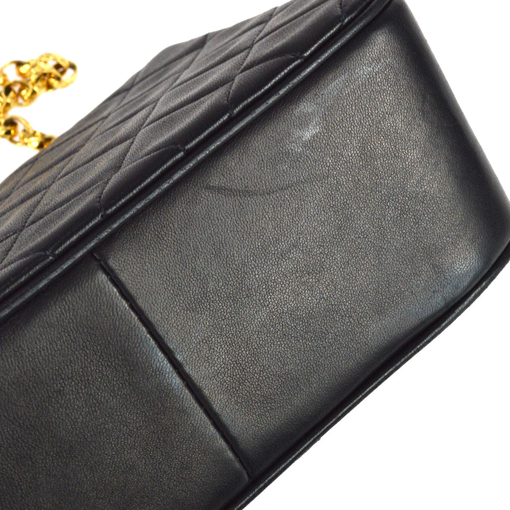 Chanel Classic Flap Bijou Chain Shoulder Bag Black Lambskin
