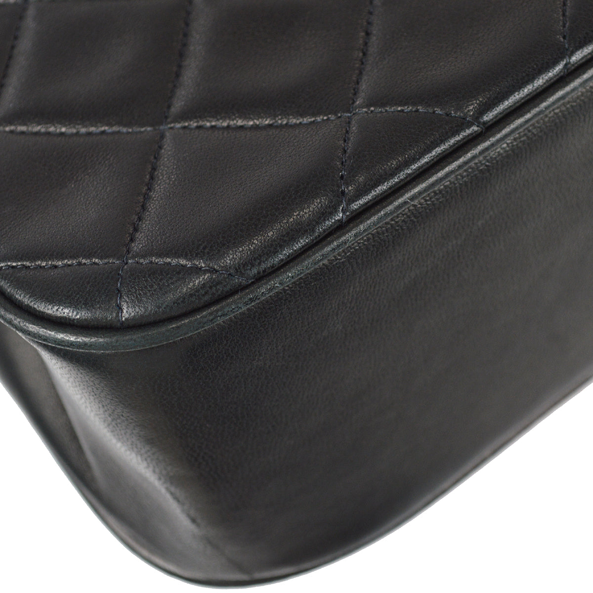 Chanel Classic Flap Bijou Chain Shoulder Bag Black Lambskin
