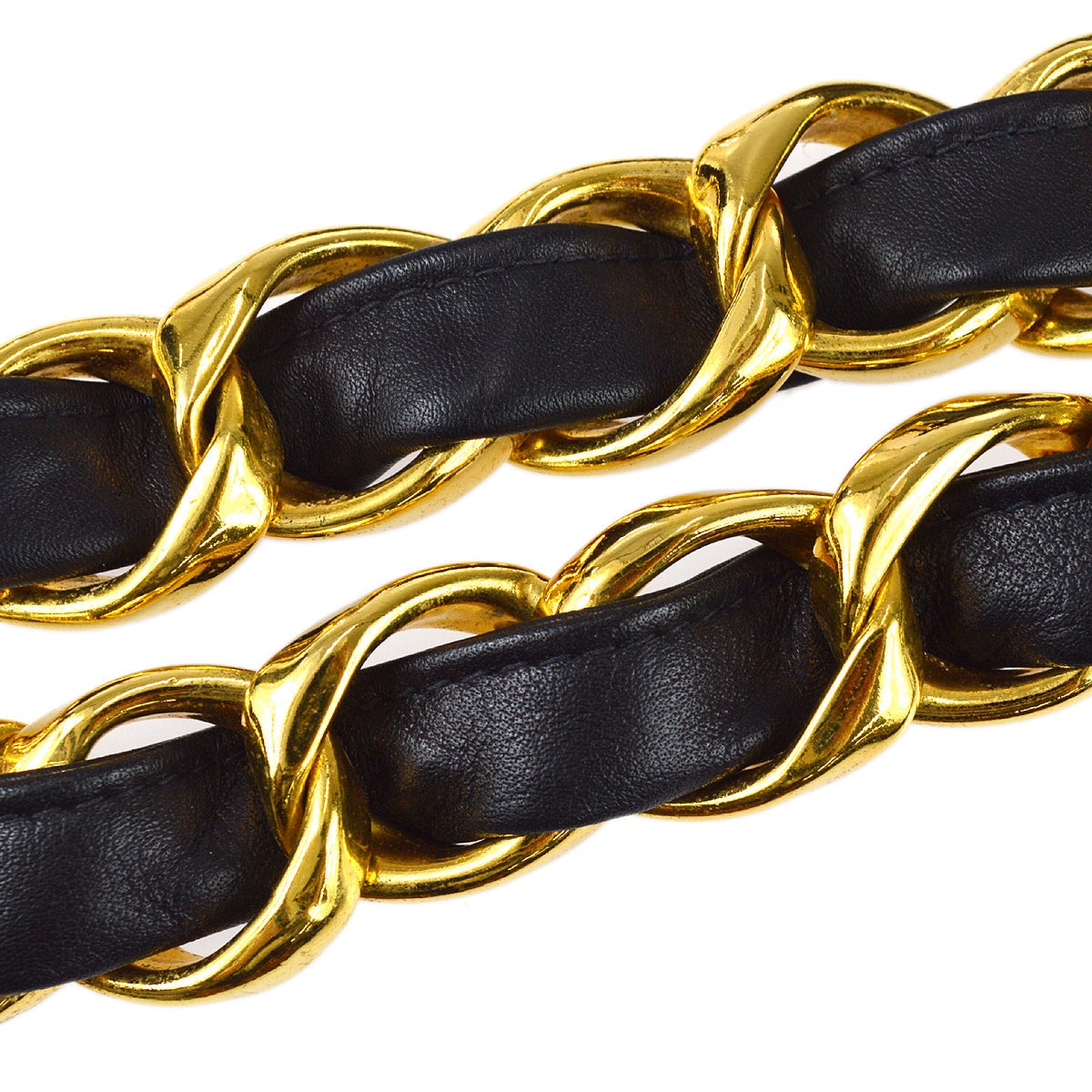 Chanel Chain Shoulder Tote Bag Black Lambskin