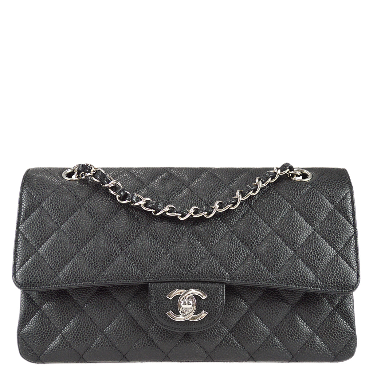 Chanel Classic Double Flap Medium Shoulder Bag Black Caviar