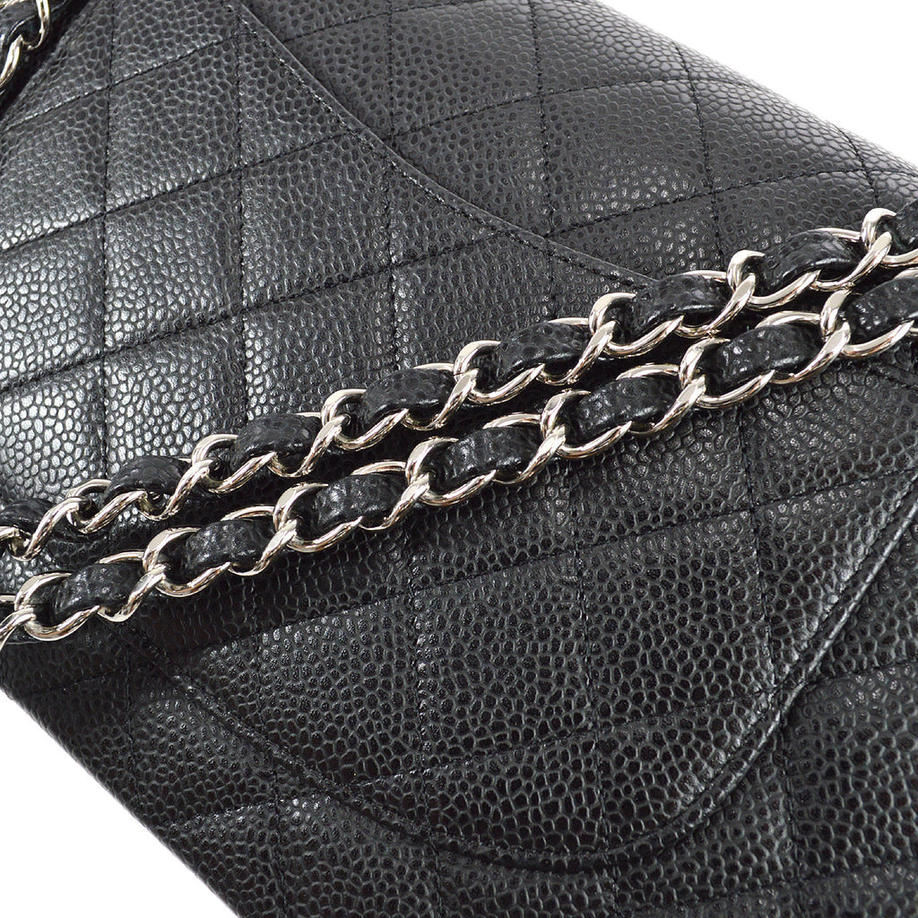 Chanel Classic Double Flap Medium Shoulder Bag Black Caviar