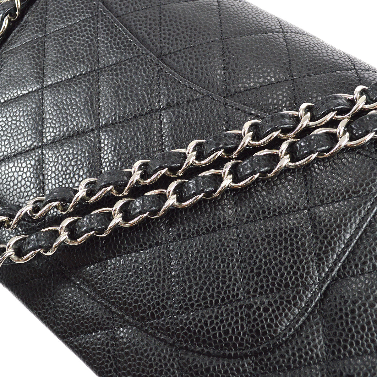 Chanel Classic Double Flap Medium Shoulder Bag Black Caviar