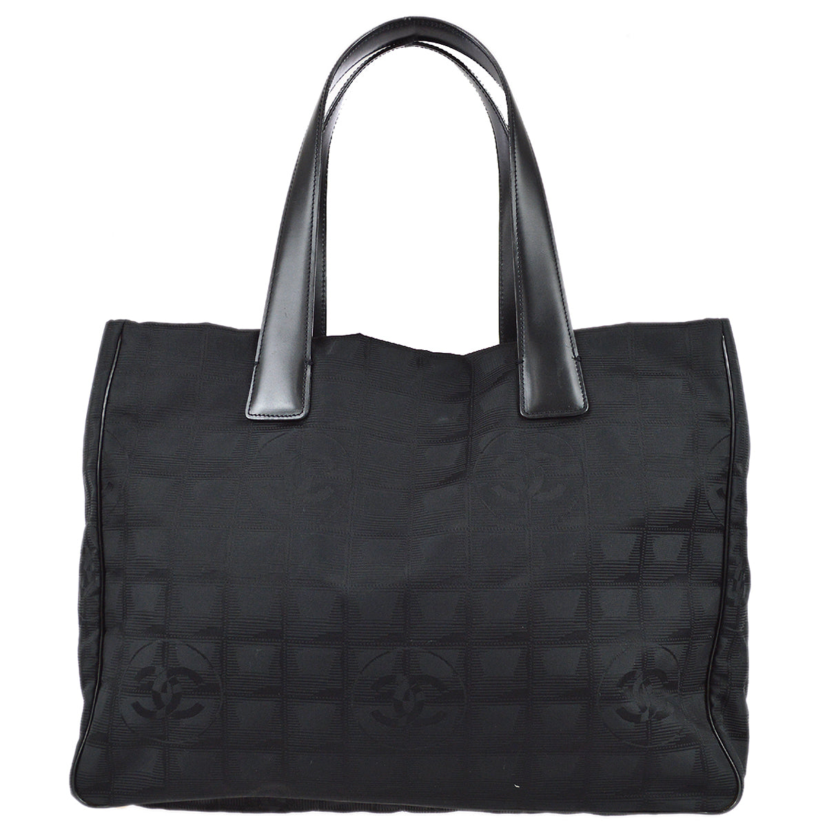 Chanel Travel Line Tote Handbag Black