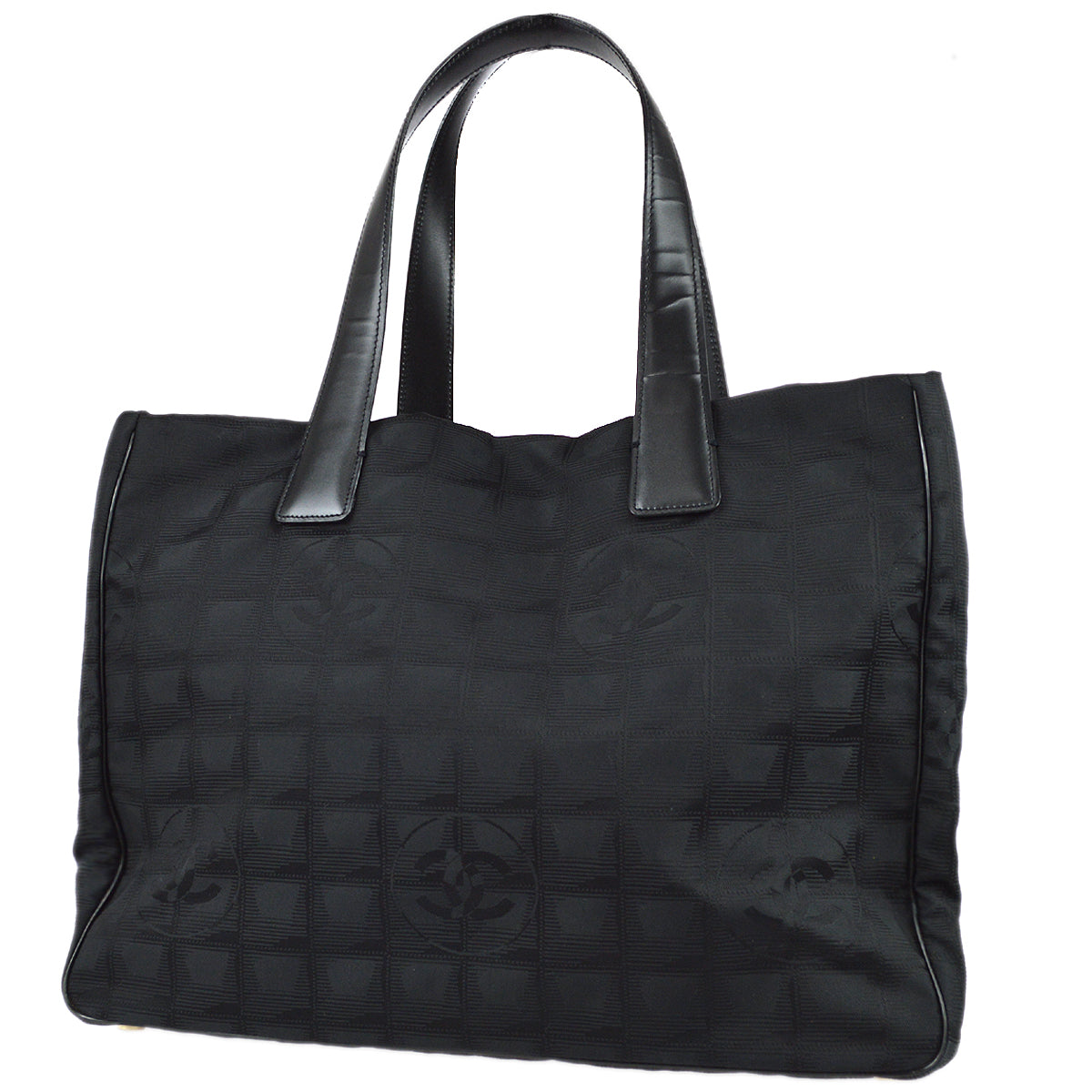 Chanel Travel Line Tote Handbag Black