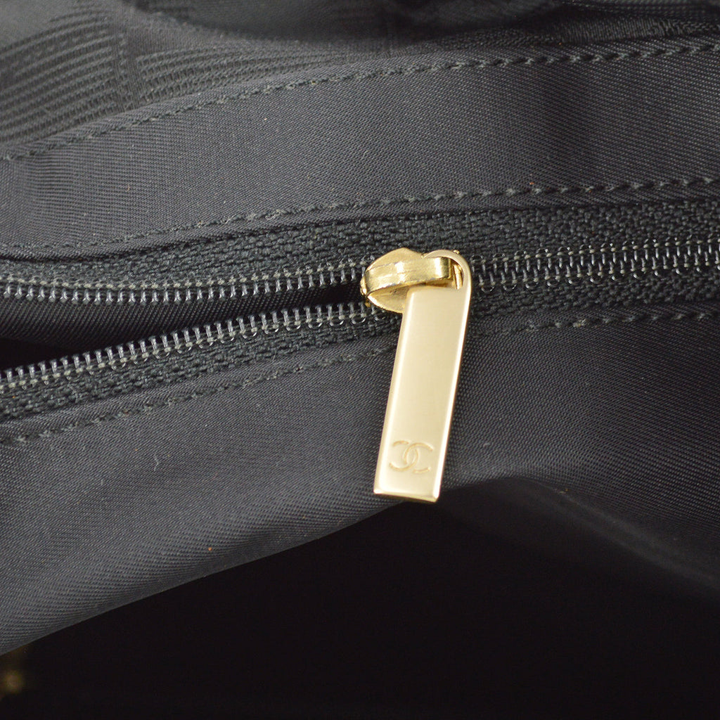 Chanel Travel Line Tote Handbag Black