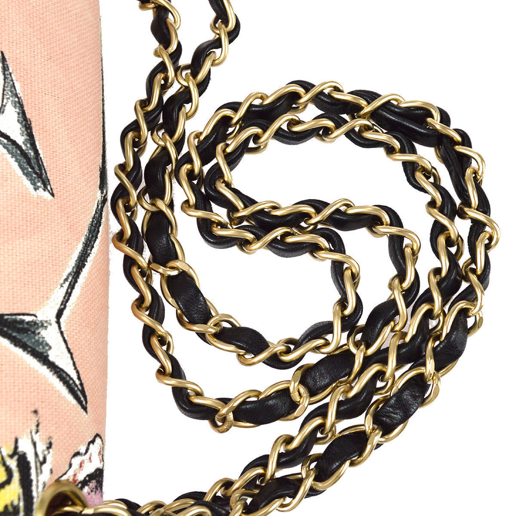 Chanel Double Chain Shoulder Bag Pink