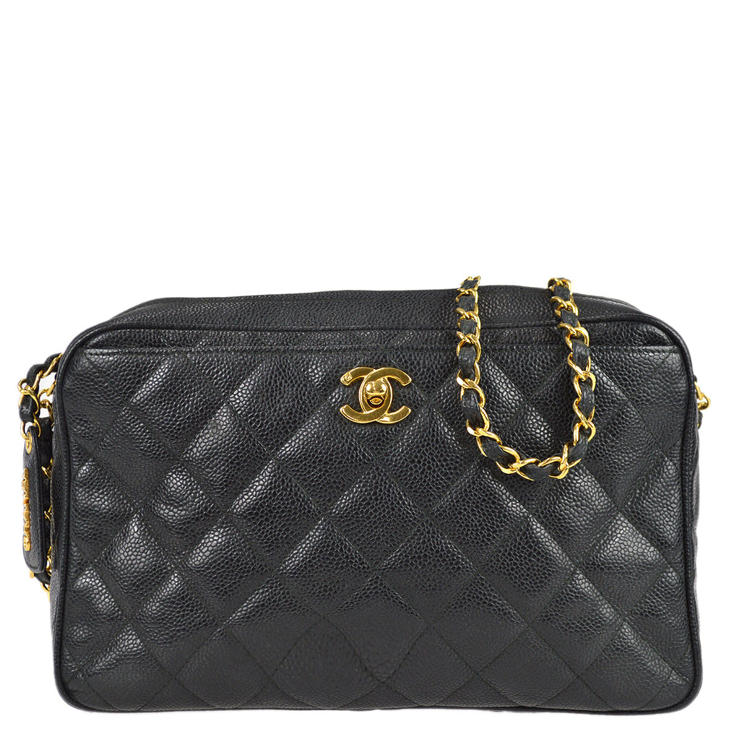 Chanel Chain Shoulder Bag Black Caviar