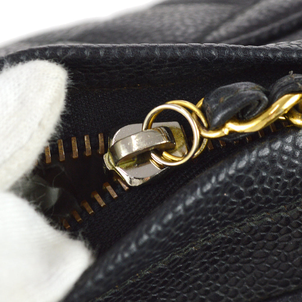 Chanel Chain Shoulder Bag Black Caviar