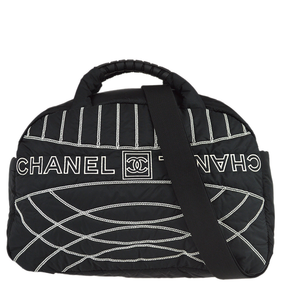 Chanel Sport Line Duffle Gym Bag Black