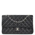 Chanel Black Lambskin Medium Classic Double Flap Bag SHW