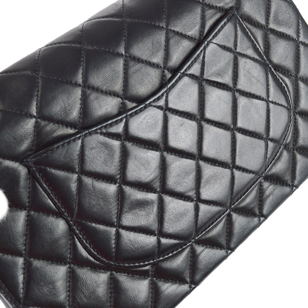 Chanel Black Lambskin Medium Classic Double Flap Bag SHW