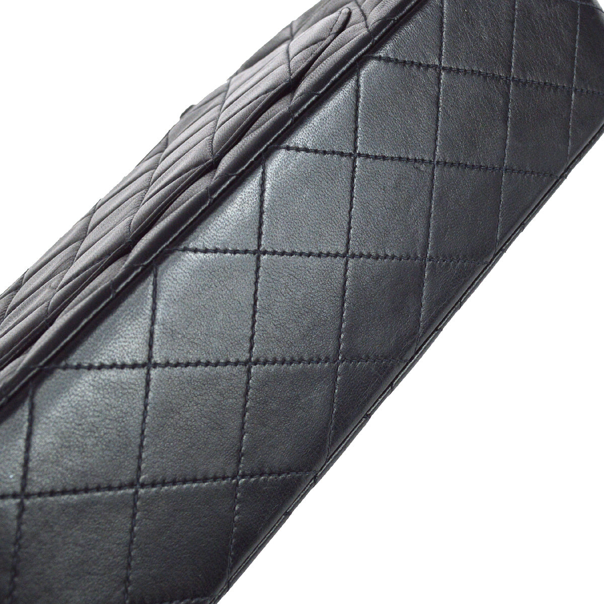 Chanel Black Lambskin Medium Classic Double Flap Bag SHW
