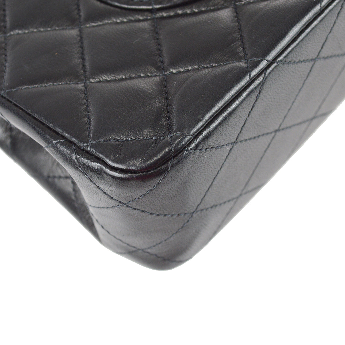 Chanel Black Lambskin Medium Classic Double Flap Bag SHW