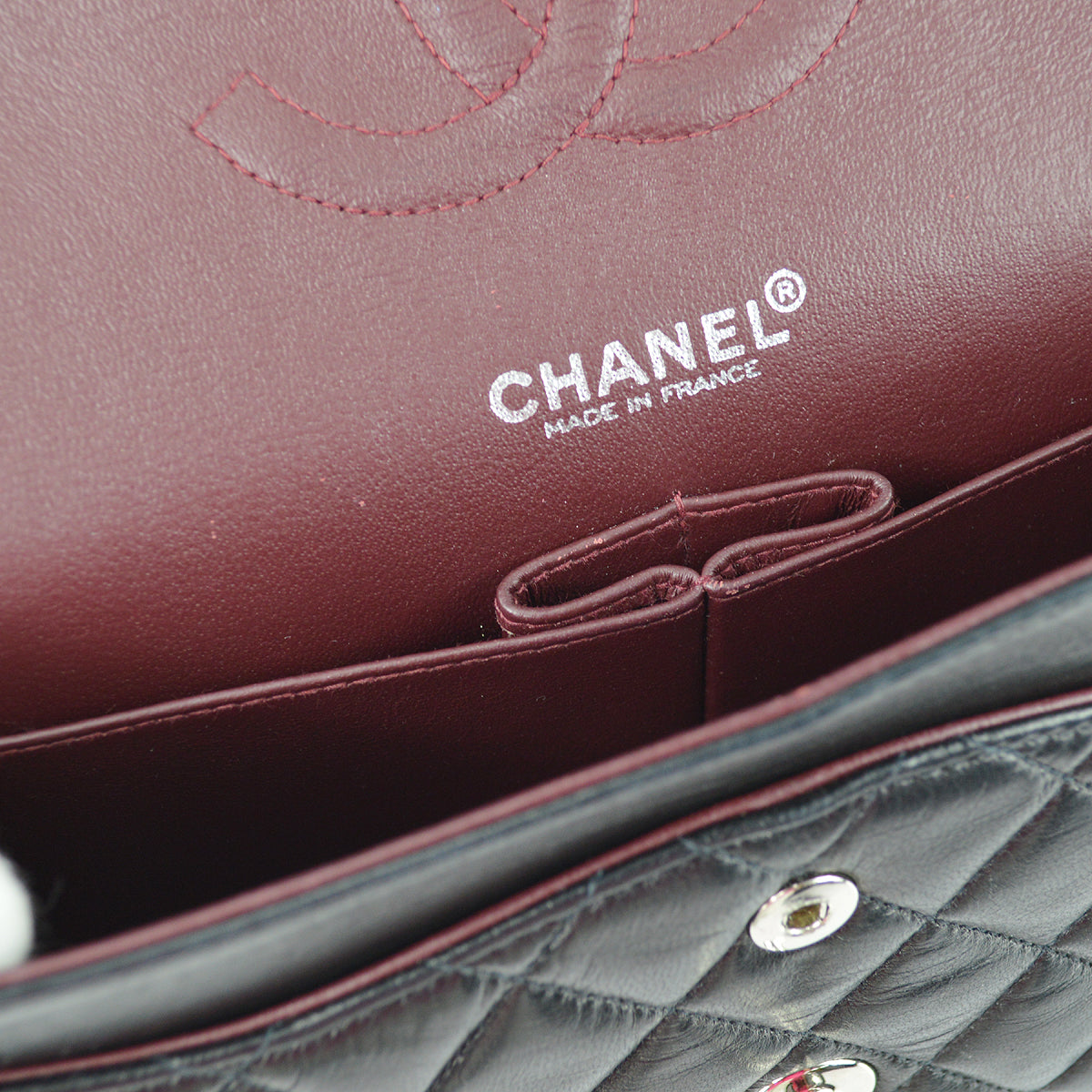 Chanel Black Lambskin Medium Classic Double Flap Bag SHW