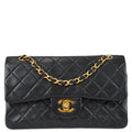 Chanel Black Lambskin Small Classic Double Flap Bag