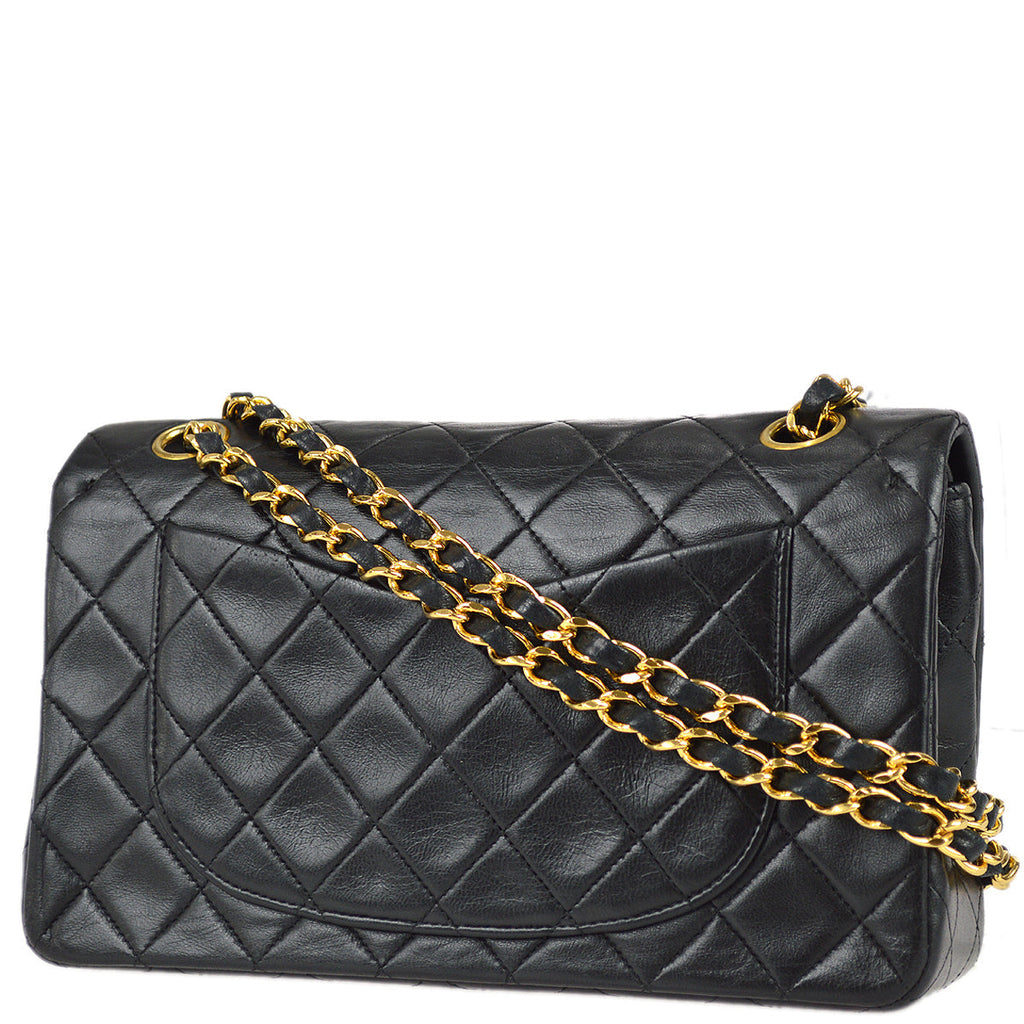 Chanel Black Lambskin Small Classic Double Flap Bag