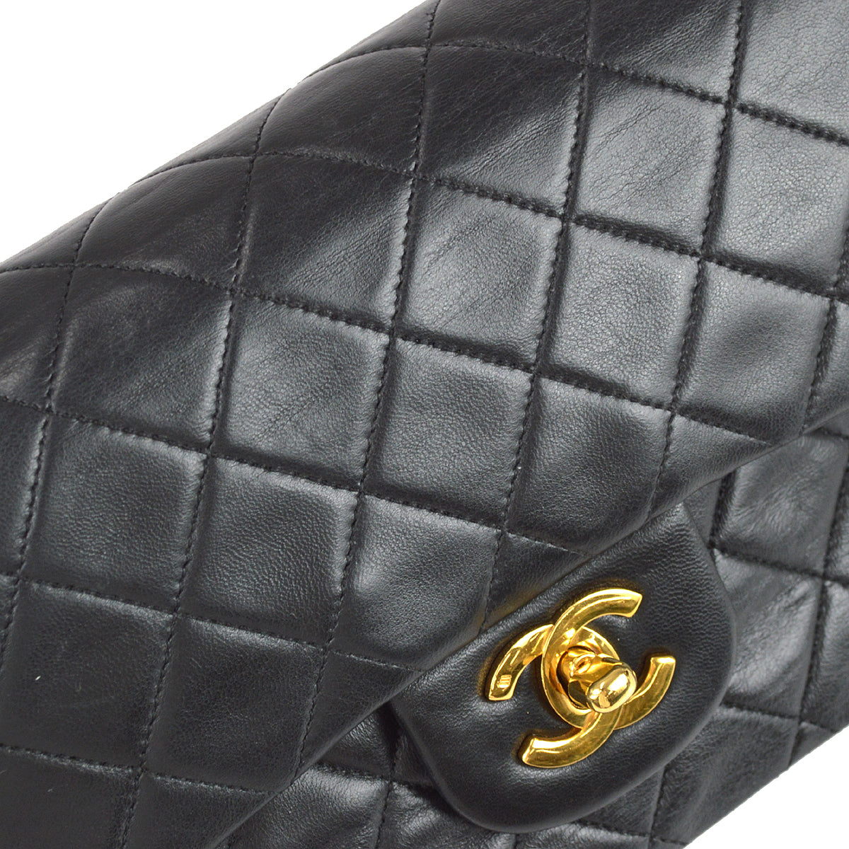 Chanel Black Lambskin Small Classic Double Flap Bag