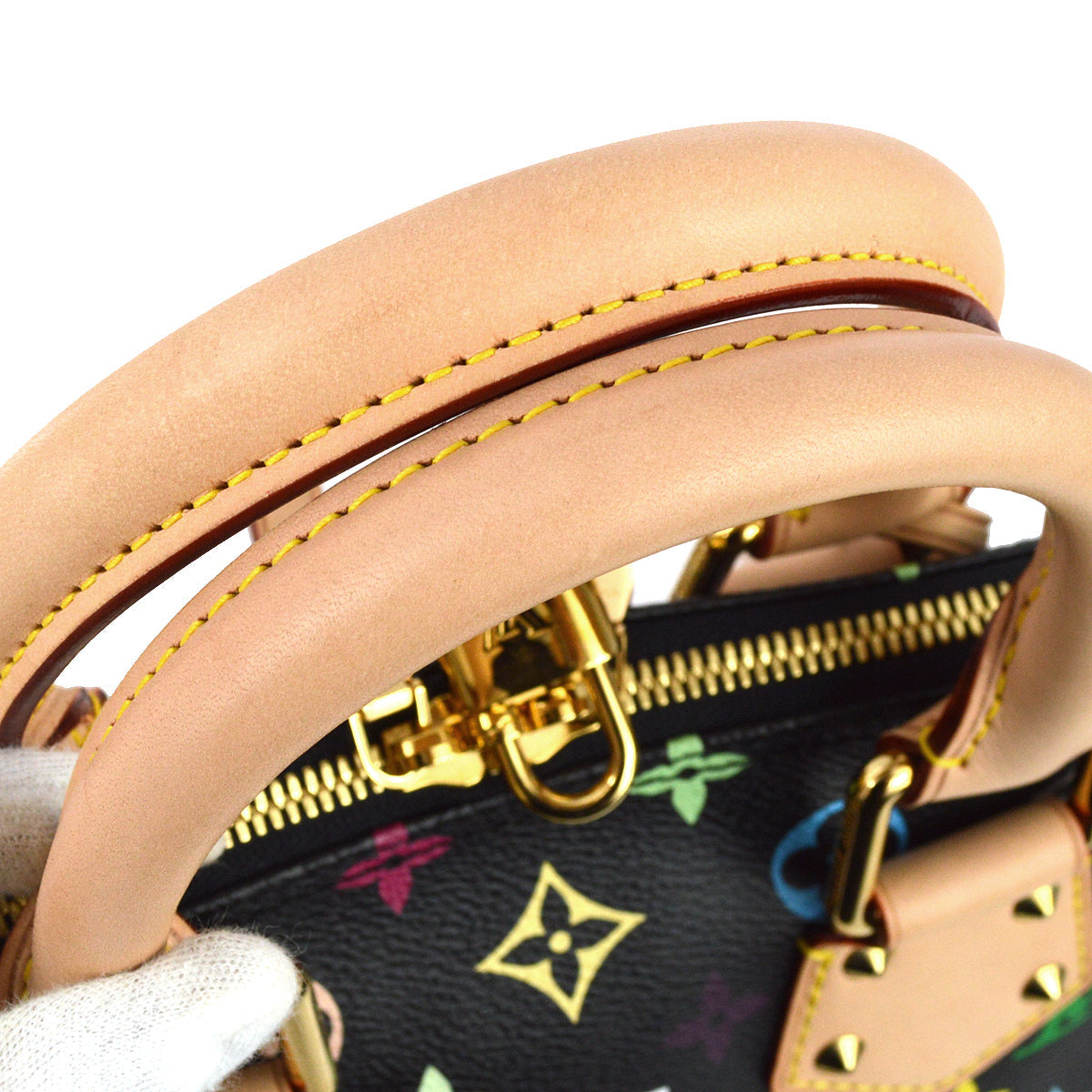 Louis Vuitton 2011 Black Monogram Multicolor Alma PM M40444