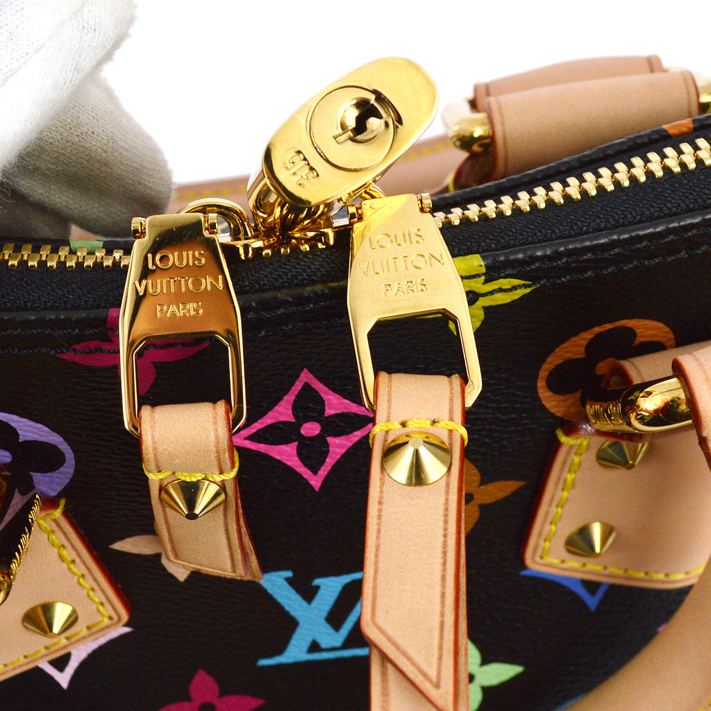 Louis Vuitton 2011 Black Monogram Multicolor Alma PM M40444