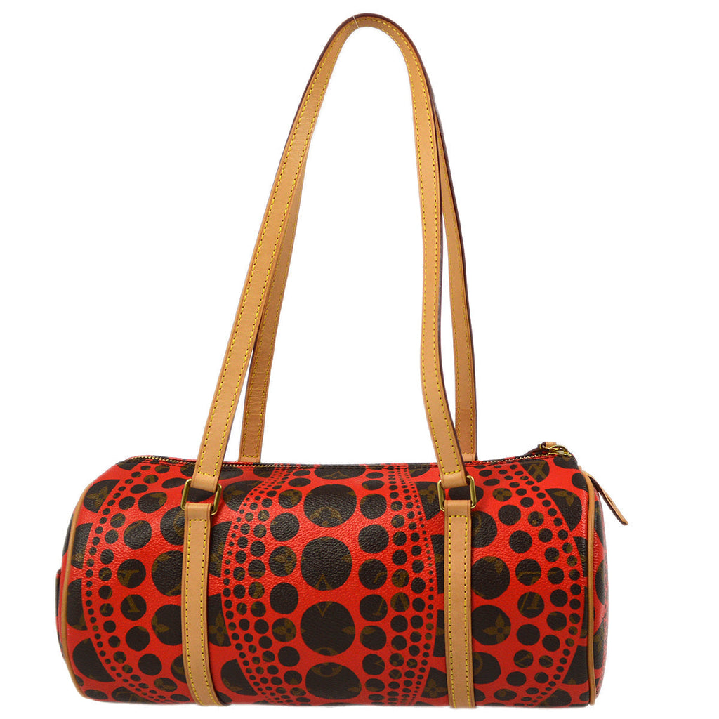 Louis Vuitton 2012 Red Pumpkin dot Papillon Handbag M40689