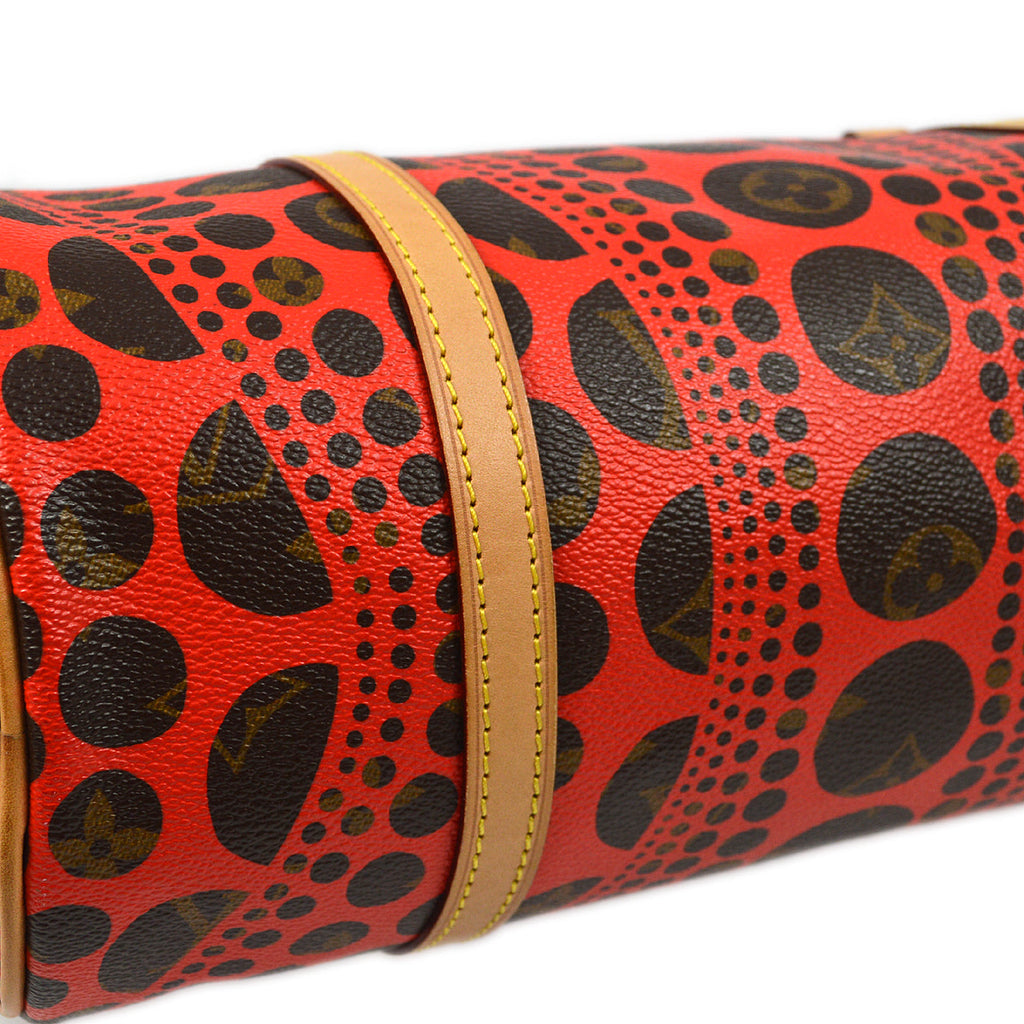 Louis Vuitton 2012 Red Pumpkin dot Papillon Handbag M40689