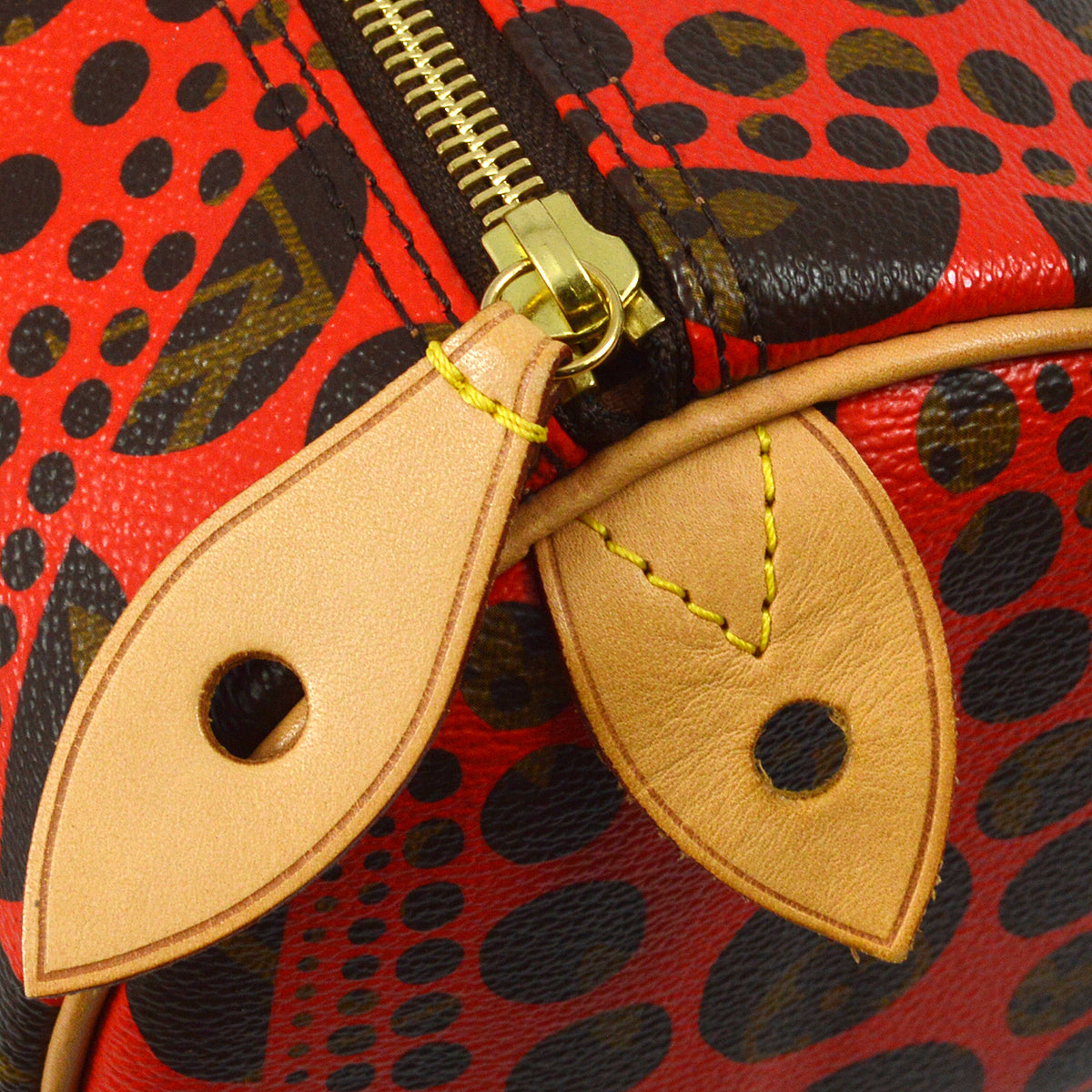 Louis Vuitton 2012 Red Pumpkin dot Papillon Handbag M40689