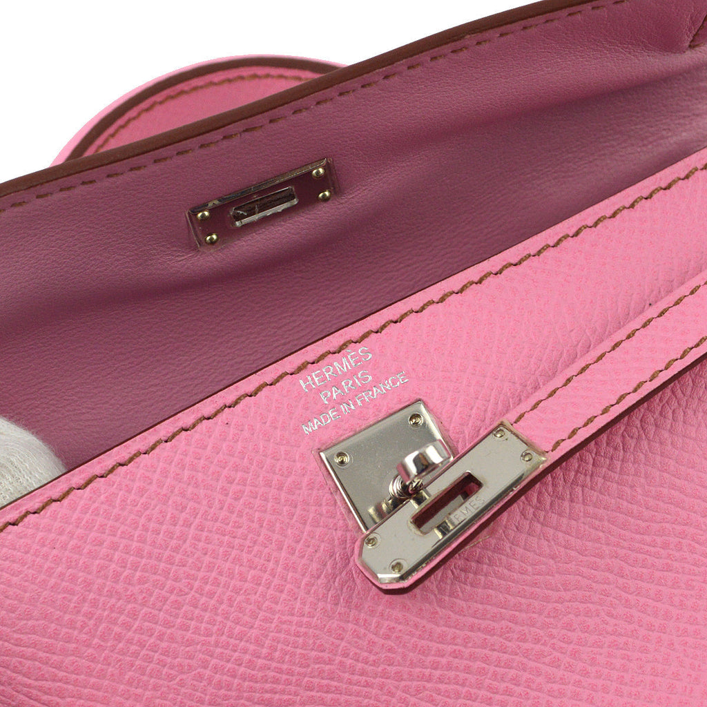 Hermes * 2011 Pink Epsom Tiny Kelly Sellier 2way Shoulder Handbag