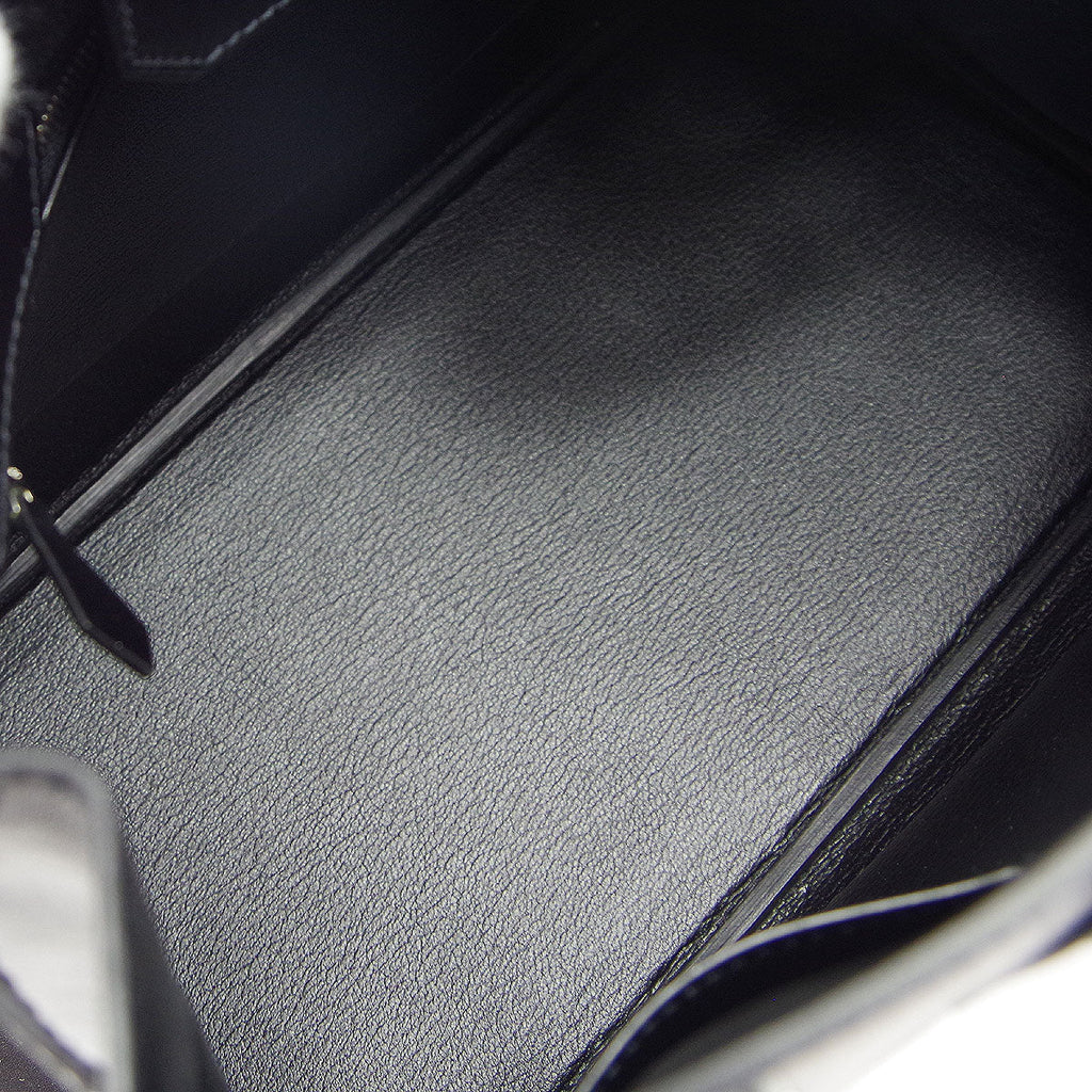 Hermes * 2011 So Black Box Calf Birkin 30 Handbag