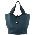 Hermes 2014 Blue Taurillon Clemence Picotin Lock TGM Handbag