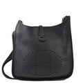 Hermes 2014 Black Taurillon Clemence Evelyne 3 PM Shoulder Bag