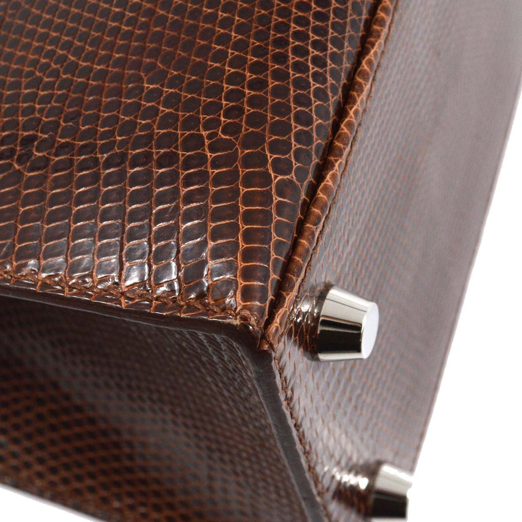 Hermes * 2010 Brown Lizard Kelly 25 Sellier