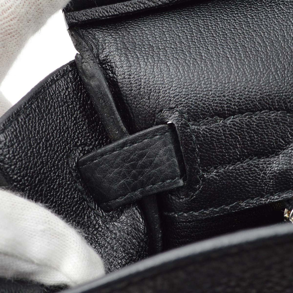 Hermes 2013 Black Taurillon Clemence Birkin 30 Handbag