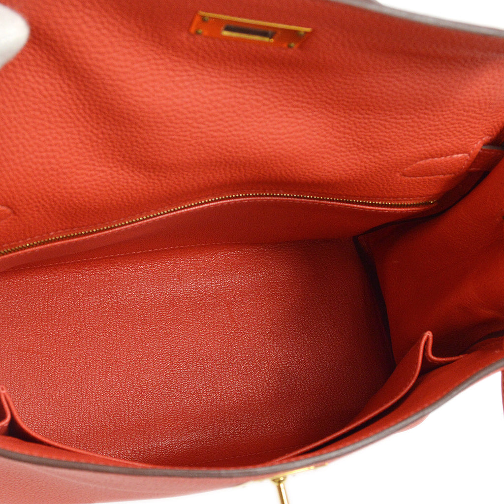 Hermes 2014 Capucine Togo Kelly 28 Retourne 2way Handbag