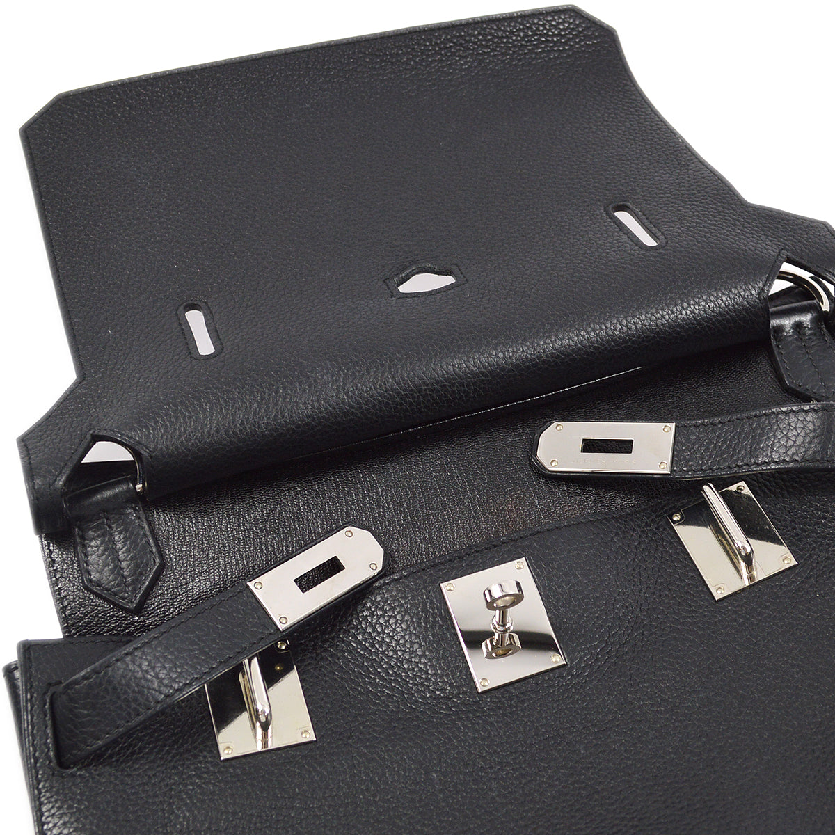 Hermes 2013 Black Taurillon Clemence Jypsiere 34 Shoulder Bag