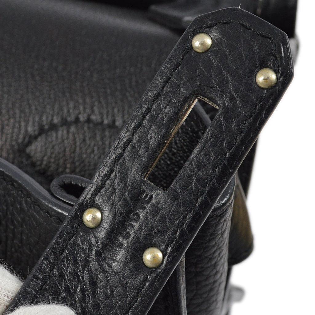 Hermes 2013 Black Taurillon Clemence Jypsiere 34 Shoulder Bag