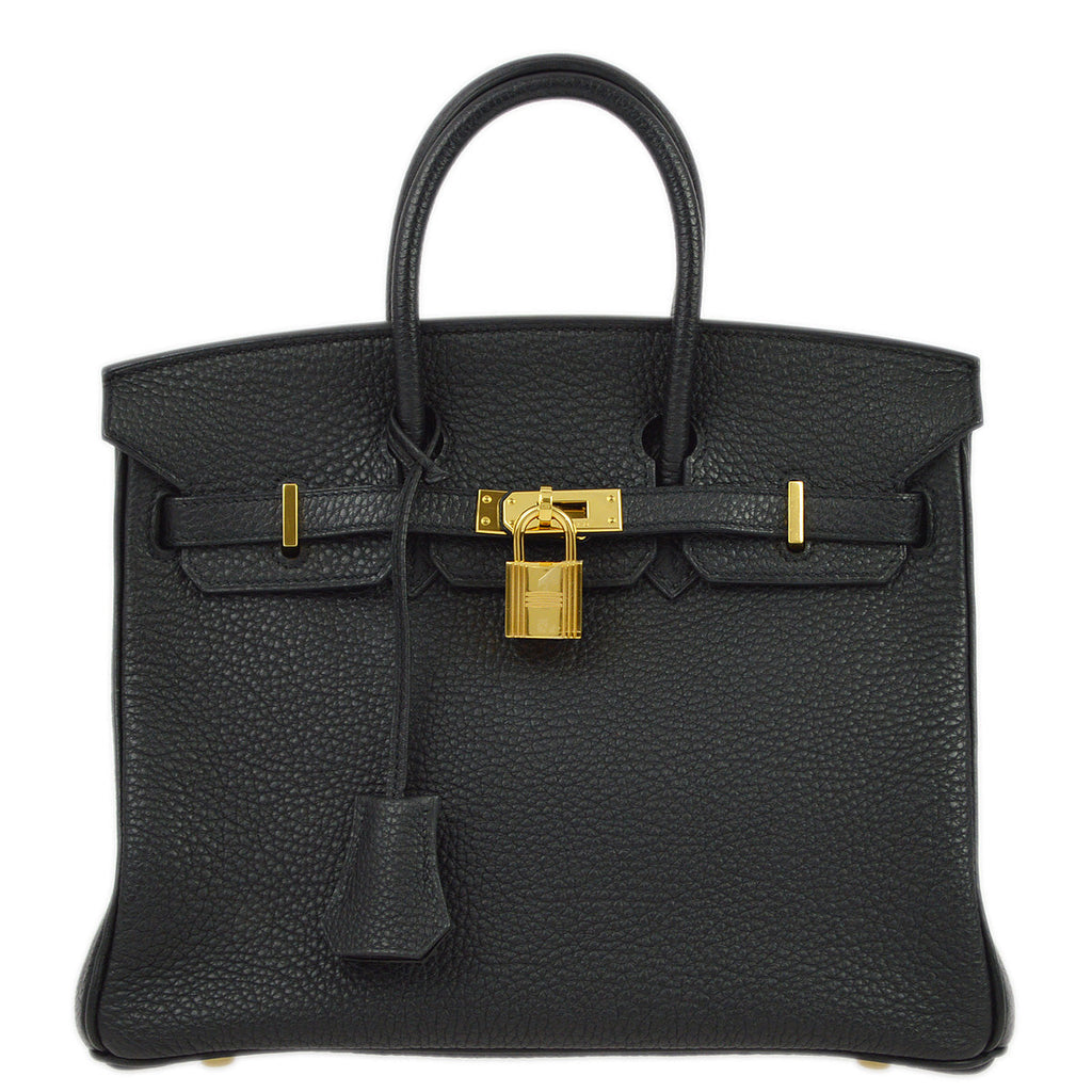 Hermes 2010 Black Togo Birkin 25 Handbag