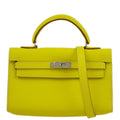 Hermes 2011 Lime Epsom Tiny Kelly 2way Shoulder Handbag