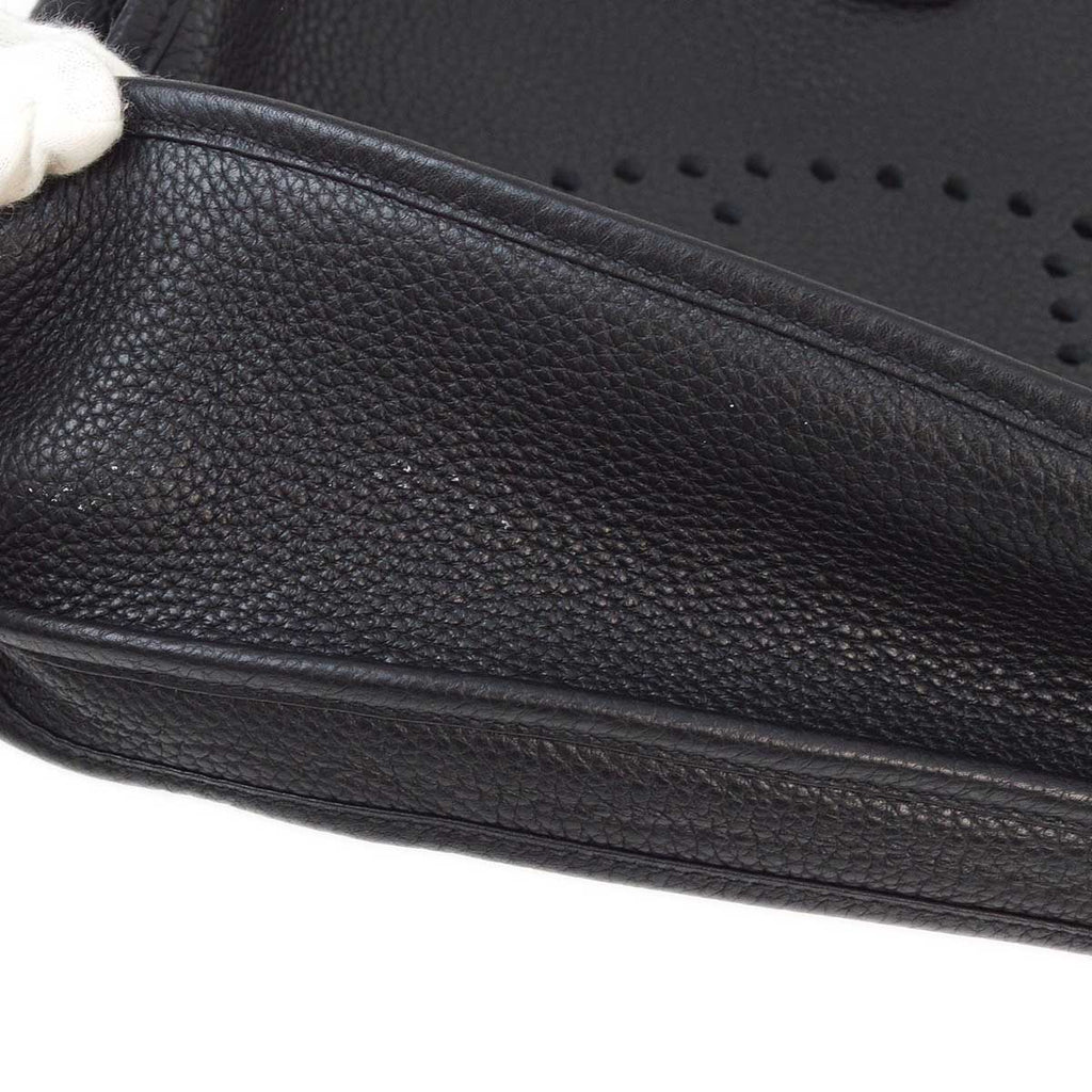 Hermes 2013 Black Taurillon Clemence Evelyne 2 GM Shoulder Bag